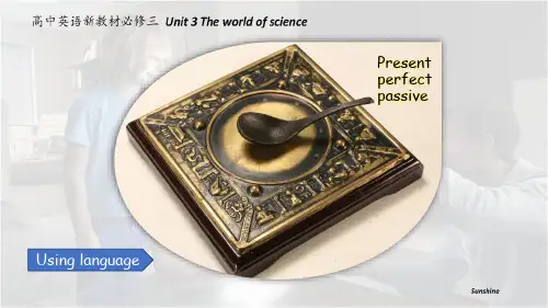 高中英语新教材必修三Unit3The world of science Using language