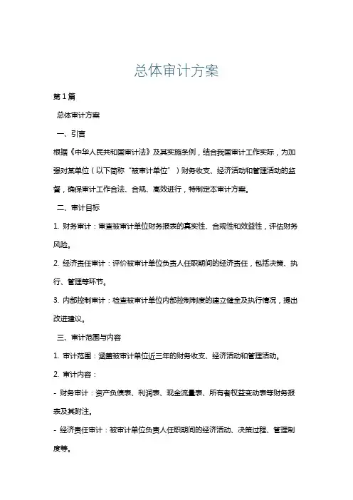总体审计方案
