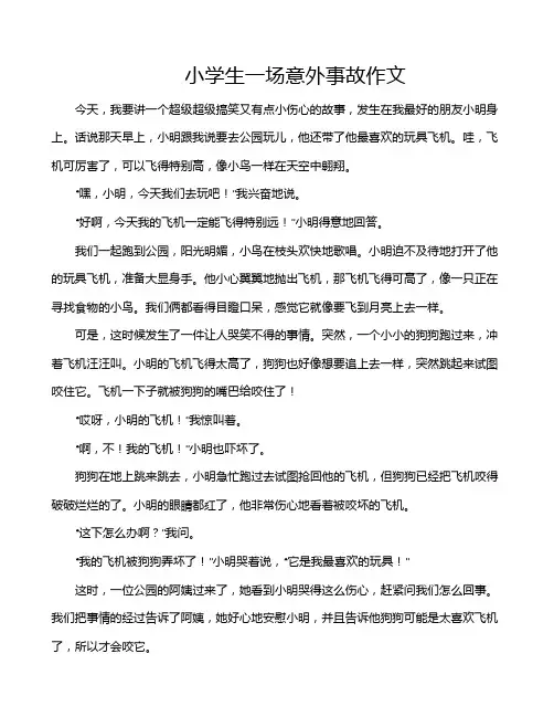 小学生一场意外事故作文