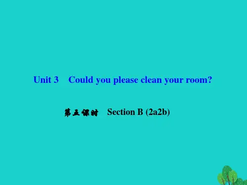 百分闯关2017年春八年级英语下册Unit3Couldyoupleasecleanyourroom第5课时SectionB(2a_2b)课件