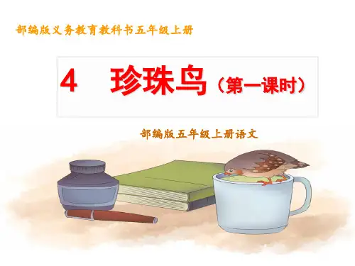 部编版五年级上册语文4《珍珠鸟》第一课时优秀教学课件