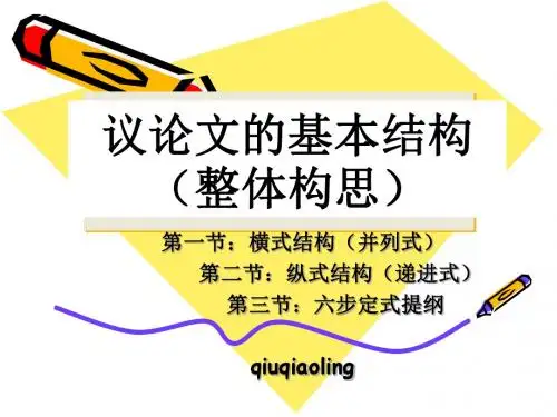 初中作文指导：议论文的基本结构ppt