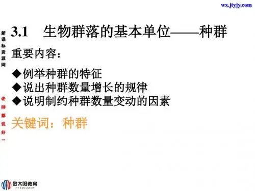 生物：31《生物群落的基本单位种群》课件6苏教版必修3