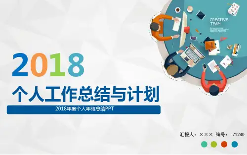 2018年度个人年终总结PPT