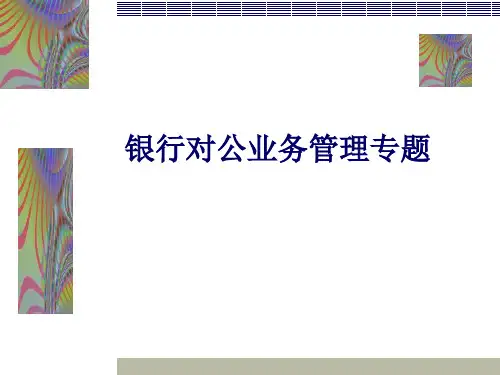 商业银行对公业务 ppt课件