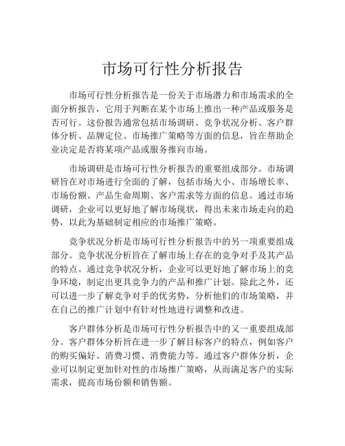 市场可行性分析报告