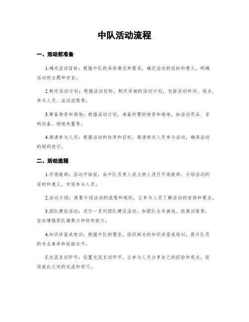 中队活动流程