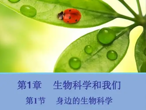 【生物】1.1+身边的生物科学1(苏教版必修3)