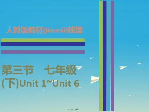 广东省中考英语第二部分教材梳理第三节七下Unit1Unit6课件