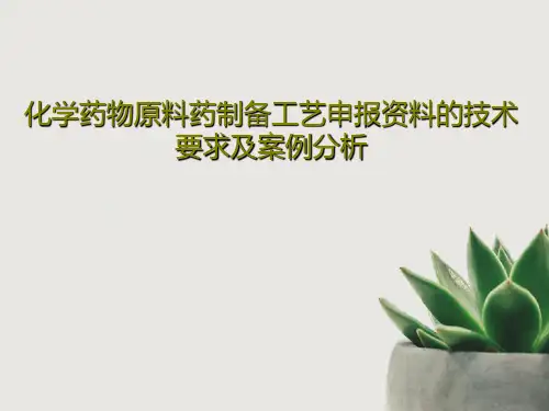 化学药物原料药制备工艺申报资料的技术要求及案例分析PPT共150页