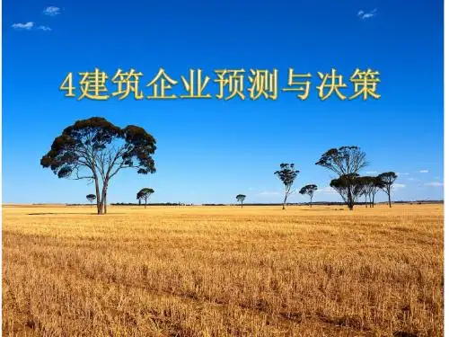 5建筑企业预测与决策