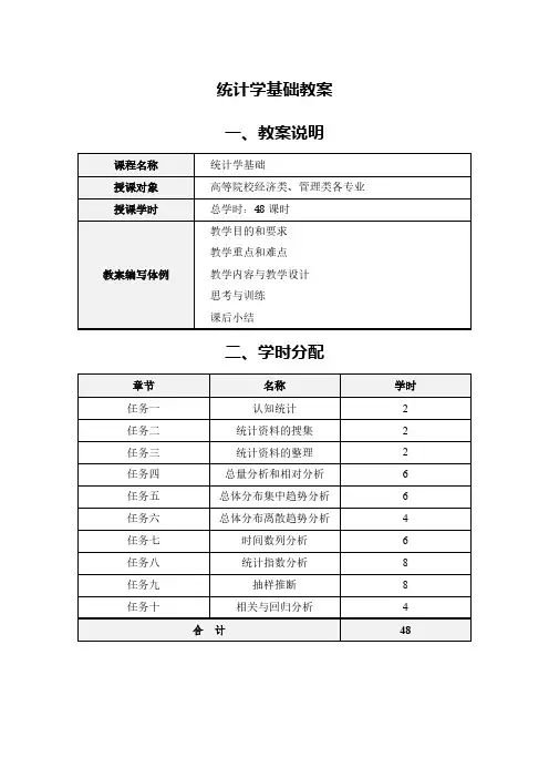 统计学基础教案