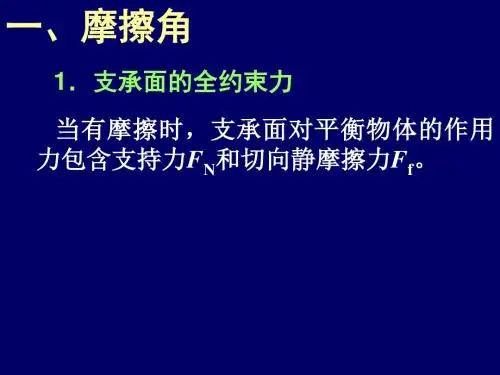摩擦角与自锁现象
