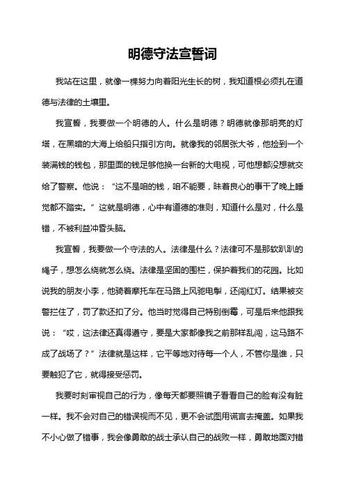 明德守法宣誓词