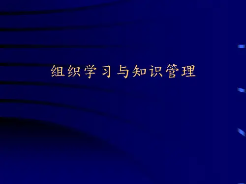 组织学习与知识管理