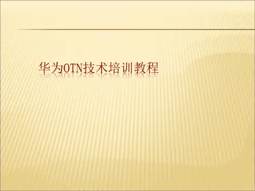 华为OTN技术培训教程