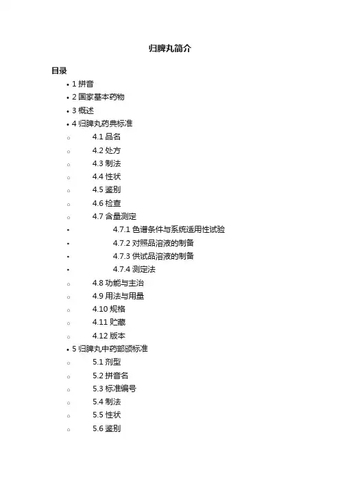 归脾丸简介