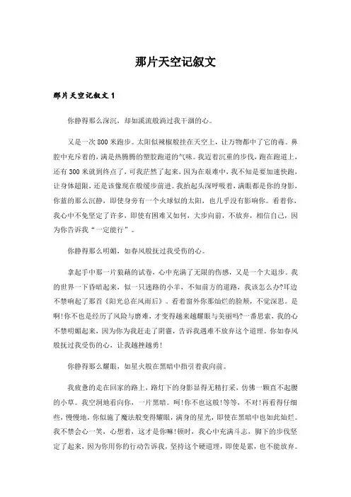 2024年那片天空记叙文