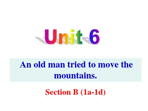 人教版八年级英语下册教学课件：unit 6 section b (1a-1d) (共14张ppt)