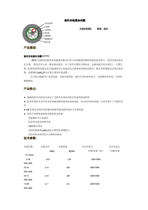 室外 室内光电复合光缆