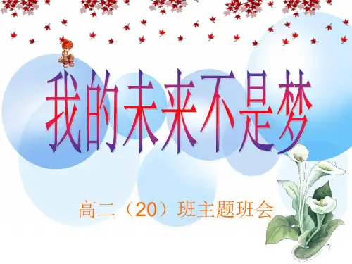 高二主题班会我的未来不是梦 ppt课件