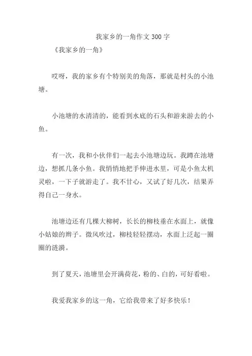 我家乡的一角作文300字