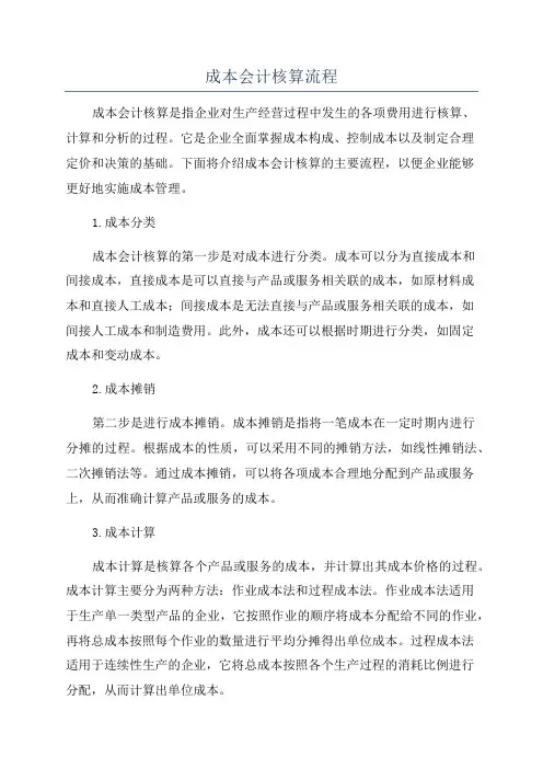 成本会计核算流程