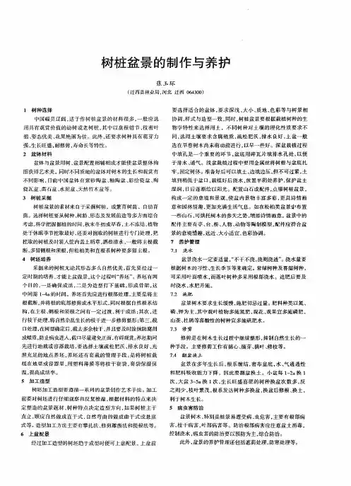 树桩盆景的制作与养护