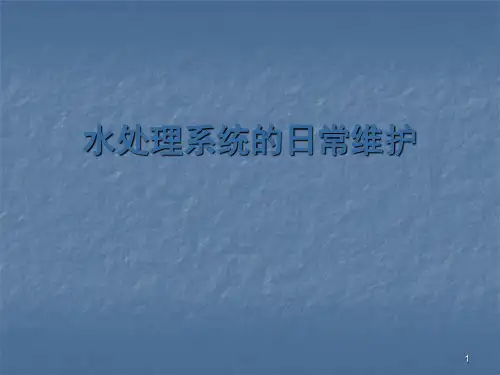 血液透析水处理系统的维护大全ppt课件