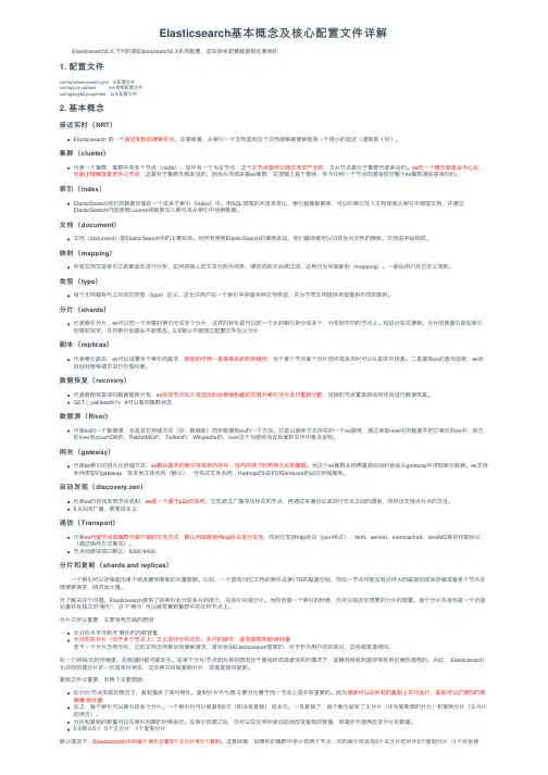 Elasticsearch基本概念及核心配置文件详解