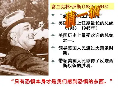 改革弊端的罗斯福新政