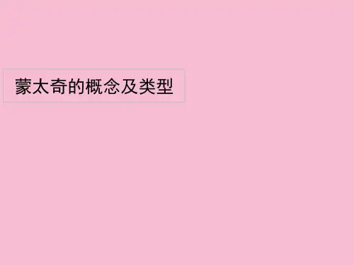 蒙太奇的概念及类型ppt课件