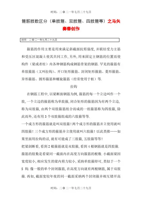 箍筋肢数区分