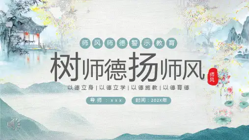 树师德杨师风师德师风警示教育PPT课件