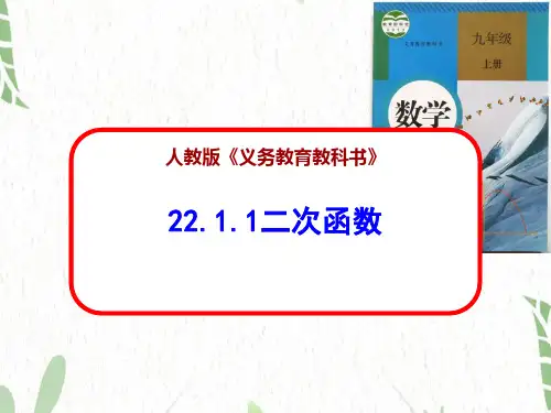 九年级数学人教版(上册)22.1.1二次函数教学课件