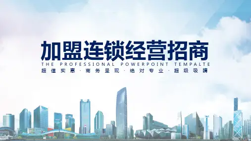 框架完整经营加盟连锁招商方案辅导学习PPT课件