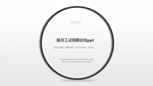 新员工试用期总结ppt模板