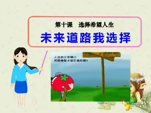 《未来道路我选择》选择希望人生精品 课件 