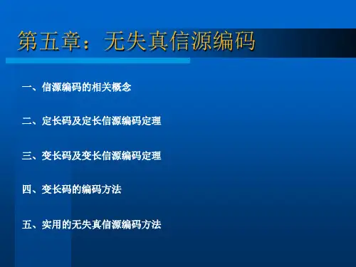 李梅李亦农《信息论基础教程》-教案-第五章无失真信源编码PPT课件