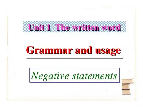 译林牛津版高中英语选修八Unit1Grammar and usage (共26张PPT)
