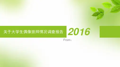 关于大学生偶像崇拜情况调查报告