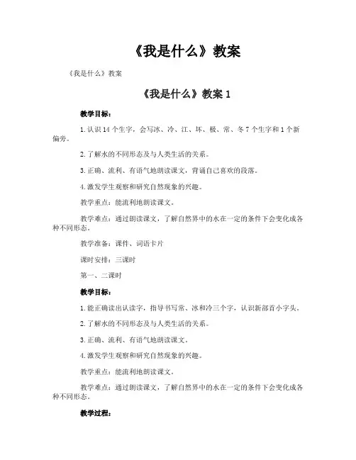 《我是什么》教案