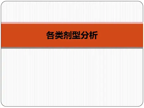 各类剂型分析ppt课件