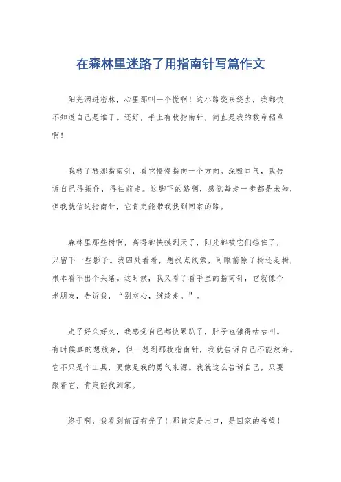 在森林里迷路了用指南针写篇作文