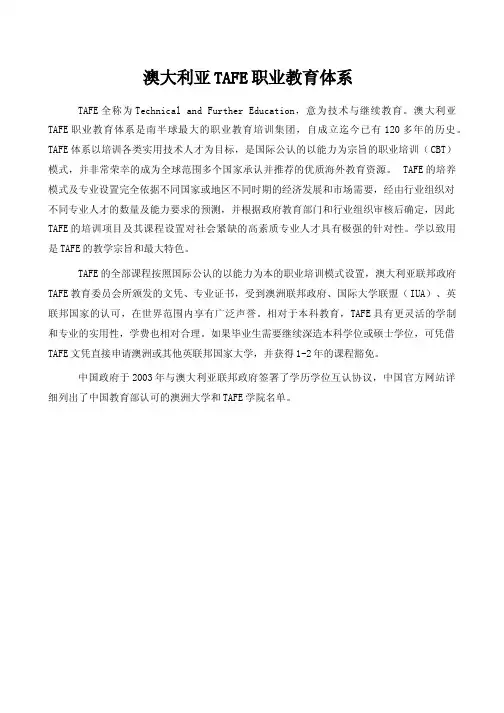 澳大利亚-TAFE-介绍