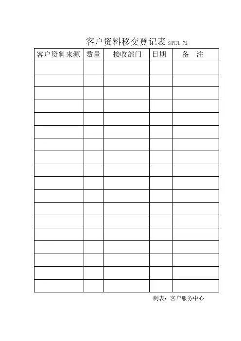 客户资料交接记录表.doc