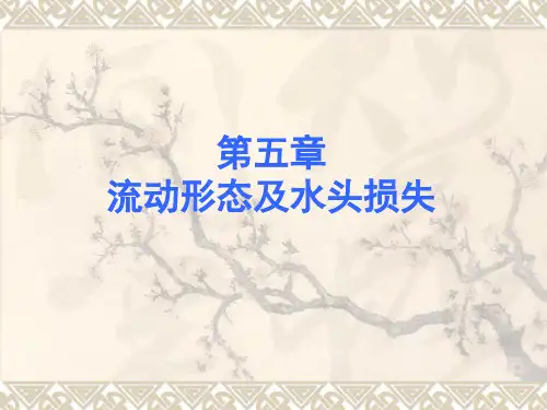 水力学系统讲义课件第五章-流动形态及水头损失