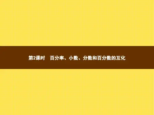 人教版小学数学六年级上册精品教学课件 6 百分数(一) 第2课时百分率、小数、分数和百分数的互化