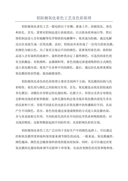 铝阳极氧化着色工艺及色彩原理