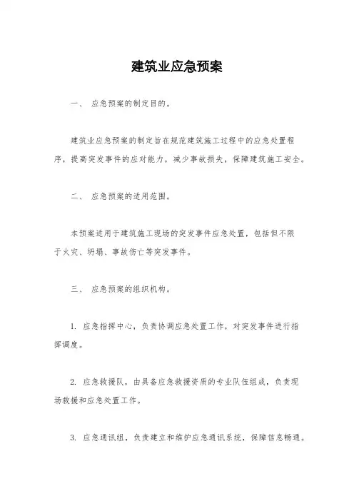 建筑业应急预案